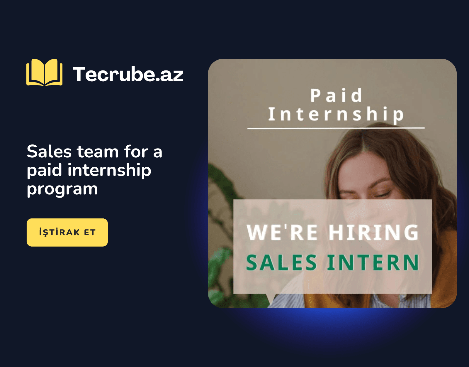 Sales team for a paid internship program