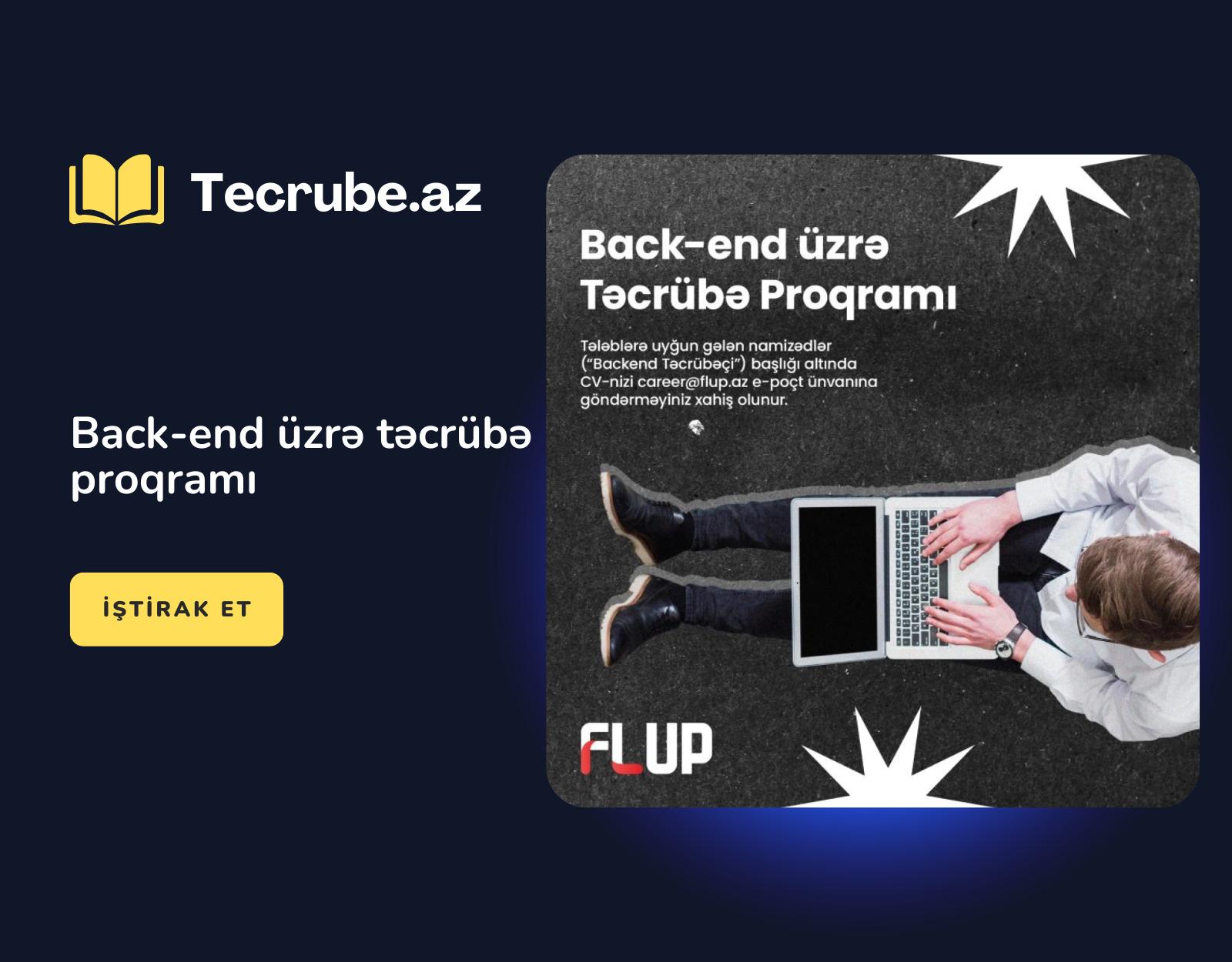 Back-end üzrə təcrübə proqramı