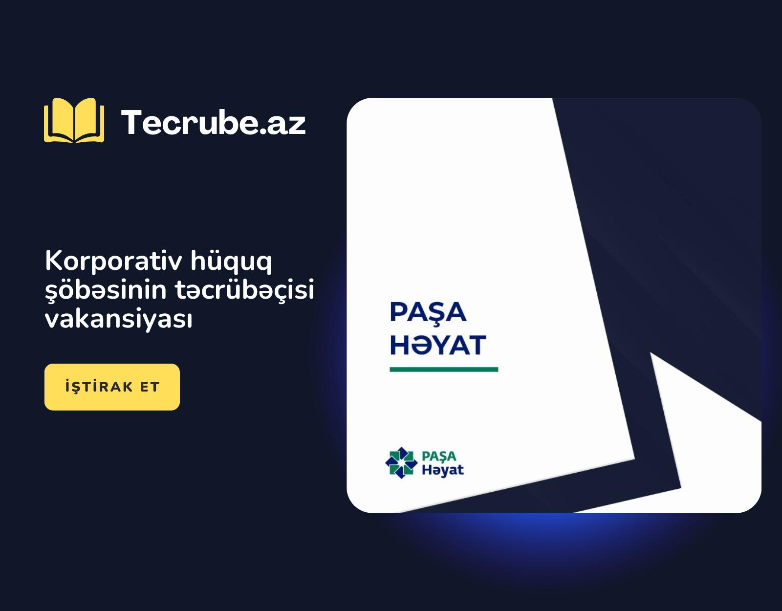 Korporativ hüquq şöbəsinin təcrübəçisi vakansiyası