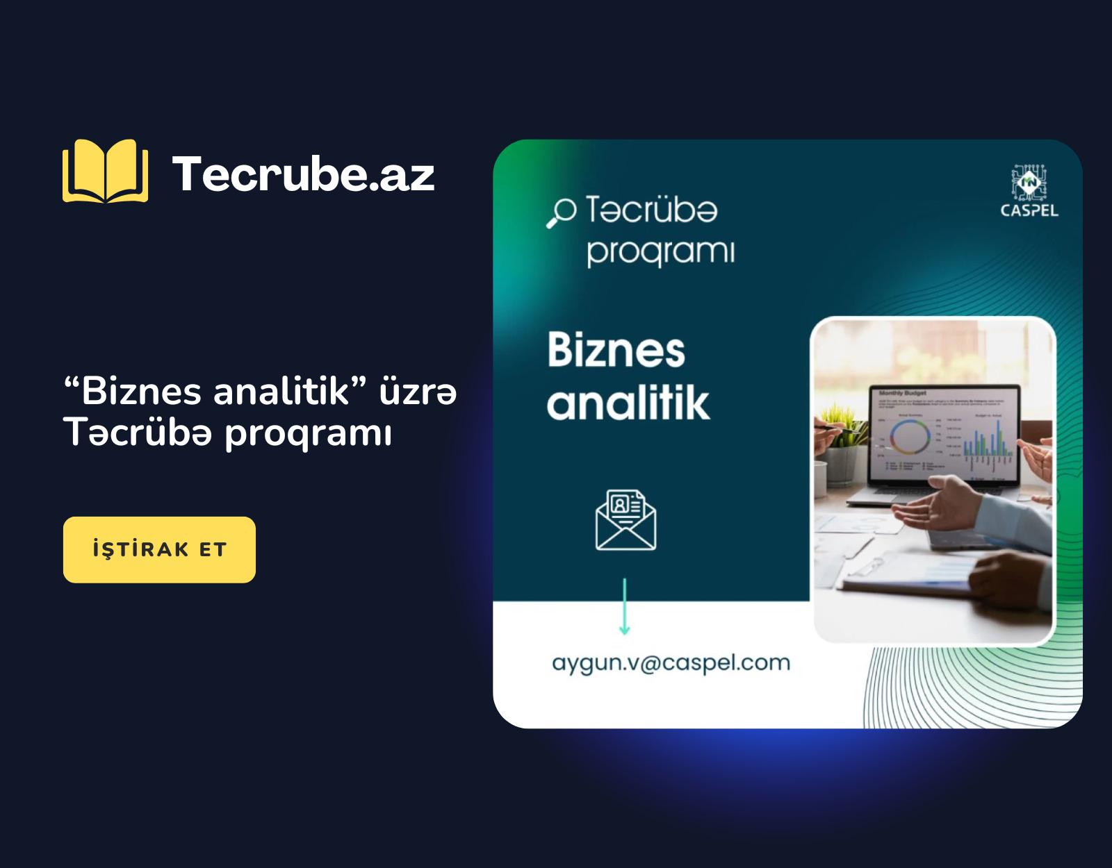 “Biznes analitik” üzrə Təcrübə proqramı