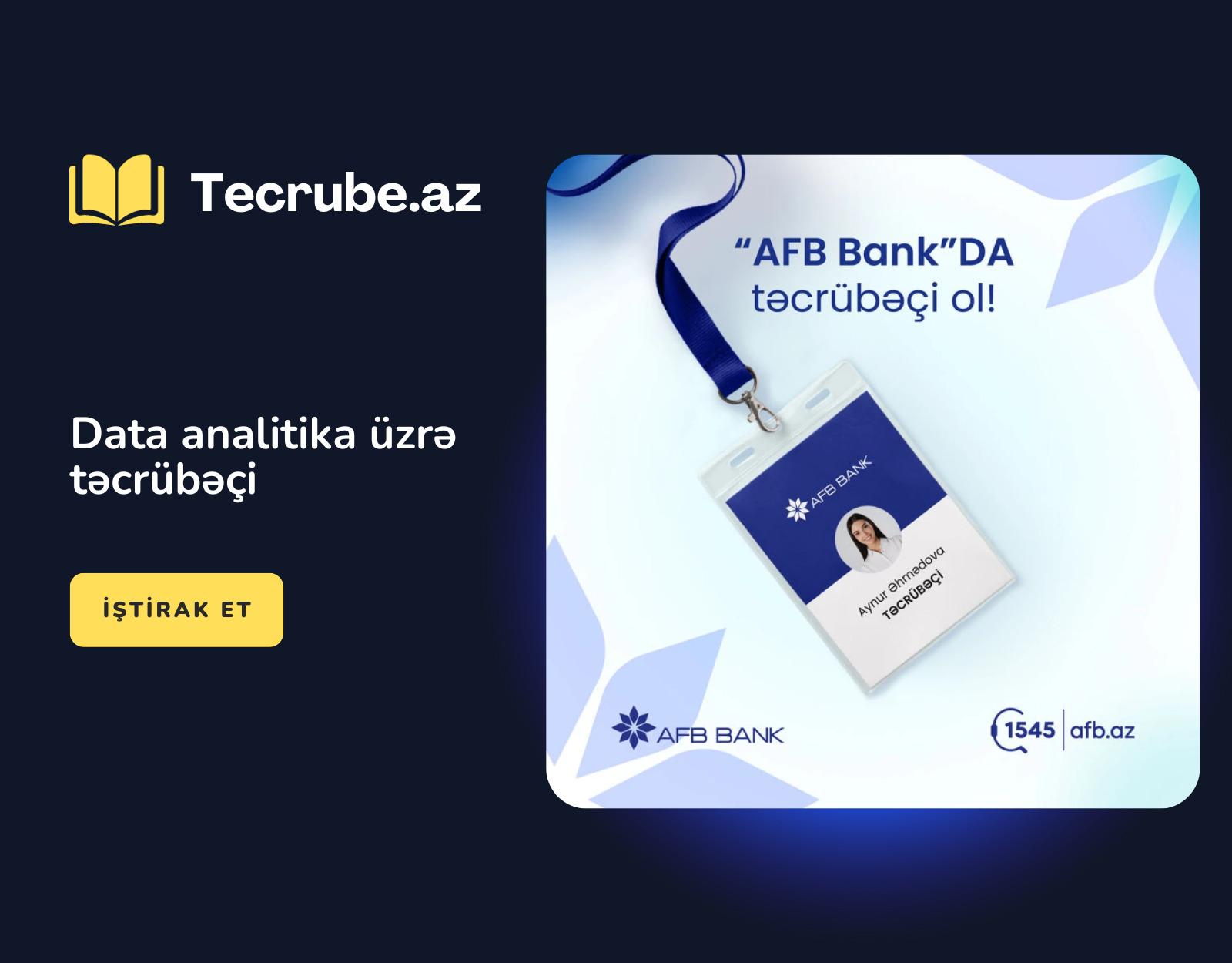 Data analitika üzrə təcrübəçi