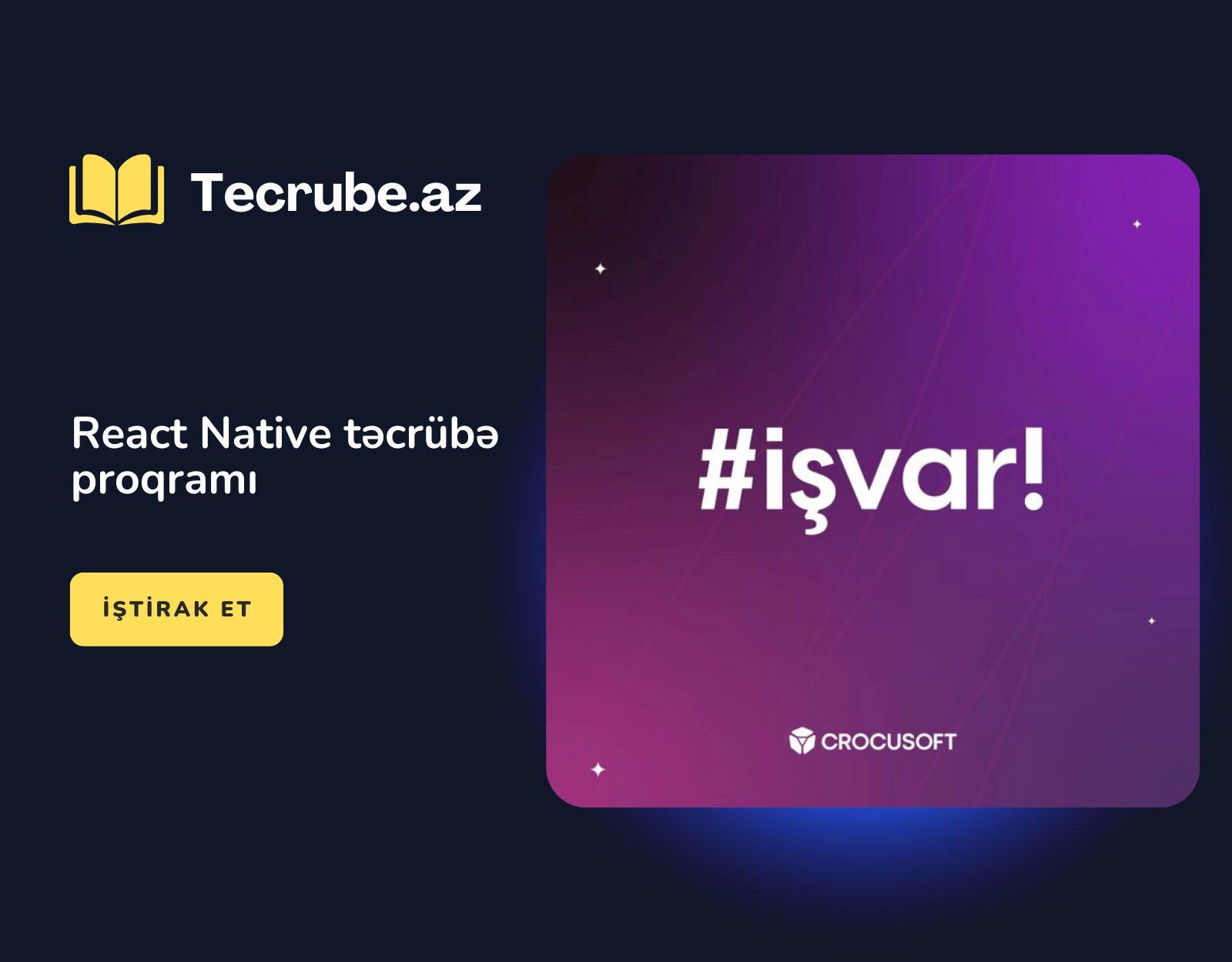 React Native təcrübə proqramı