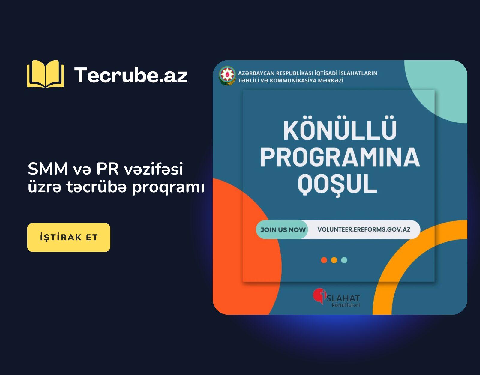 SMM və PR vəzifəsi üzrə təcrübə proqramı