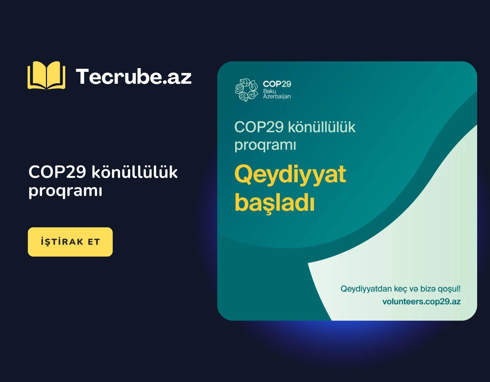 COP29 könüllülük proqramı