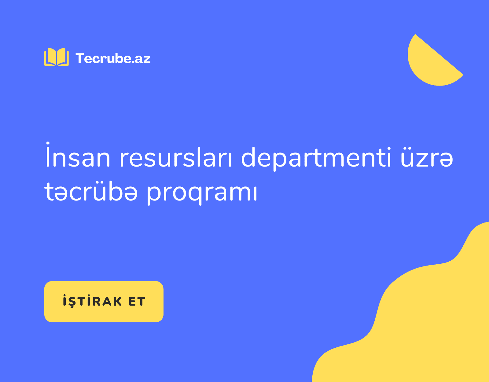 İnsan resursları departmenti üzrə təcrübə proqramı