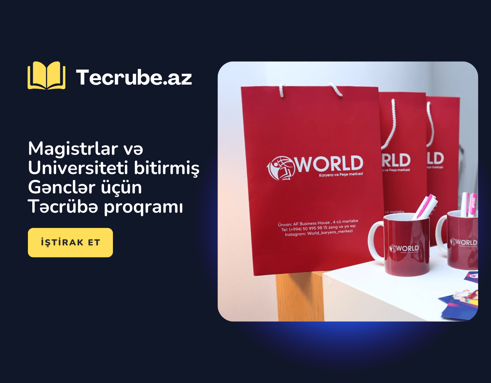 Magistrlar və Universiteti bitirmiş Gənclər üçün Təcrübə proqramı