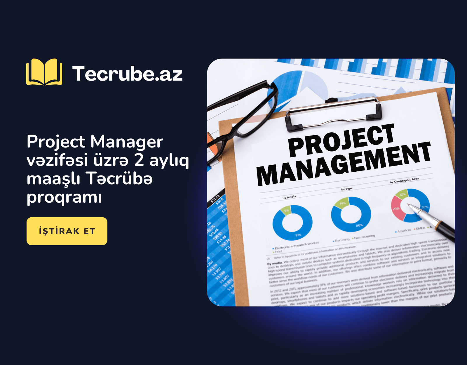 Project Manager vəzifəsi üzrə 2 aylıq maaşlı Təcrübə proqramı