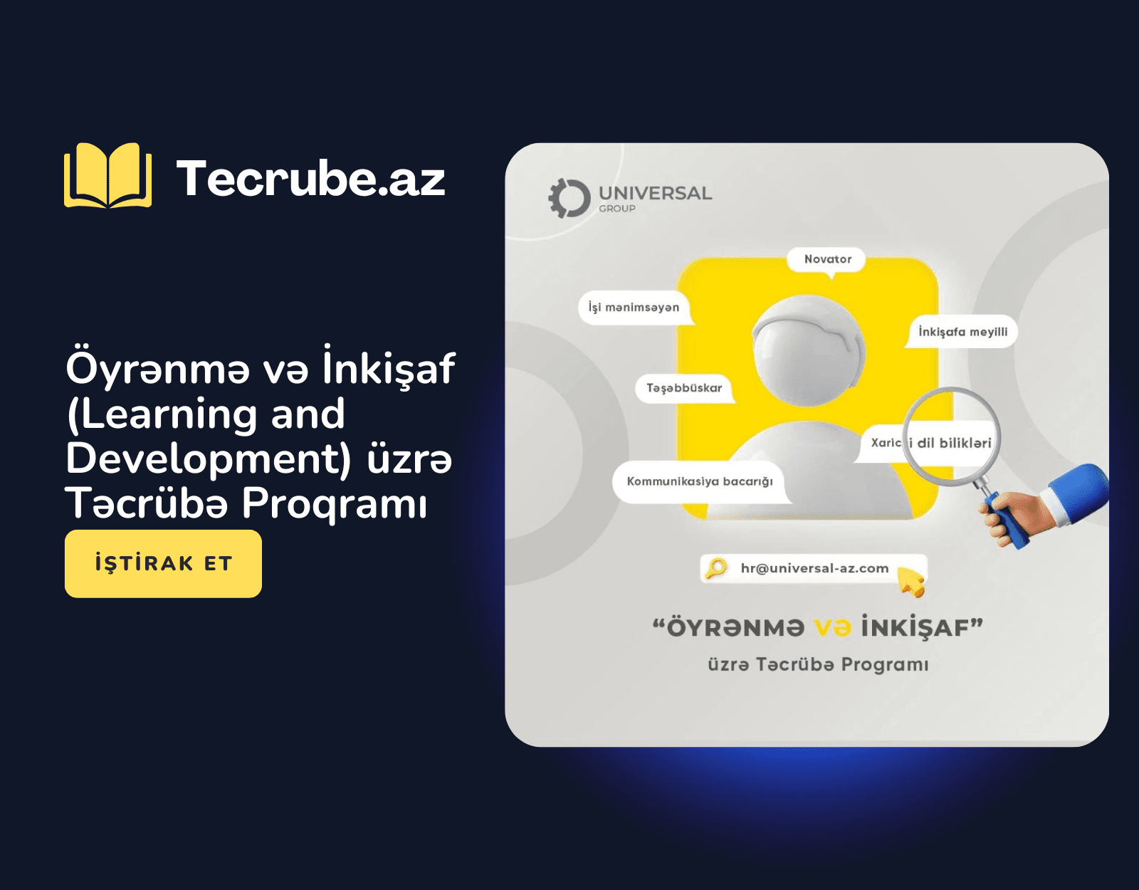 Öyrənmə və İnkişaf (Learning and Development) üzrə Təcrübə Proqramı
