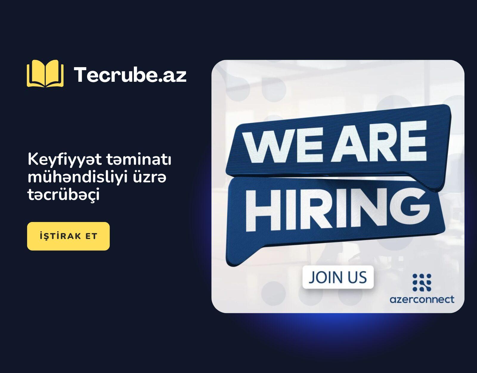 Keyfiyyət təminatı mühəndisliyi üzrə təcrübəçi